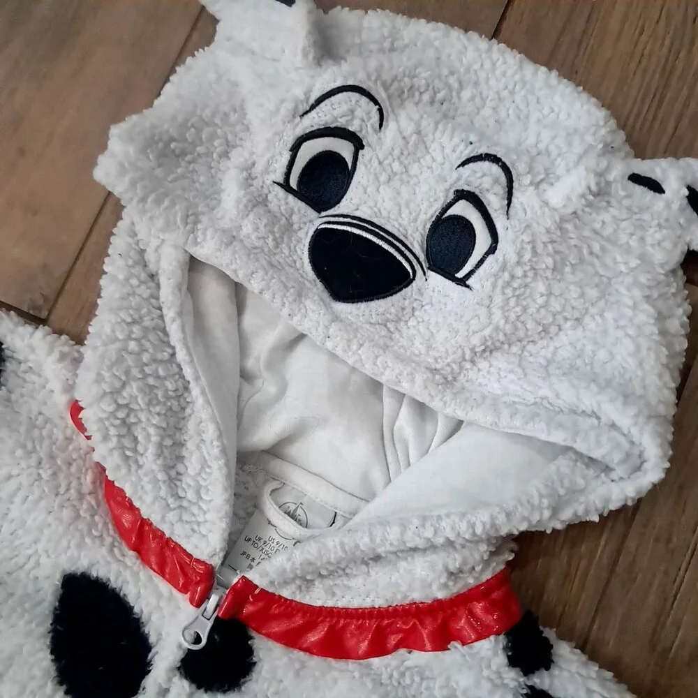 Disney Store 101 Dalmatians Dog Costume kids‎ 9/10 Pajamas unionsuit pj onepiece - Picture 2 of 14